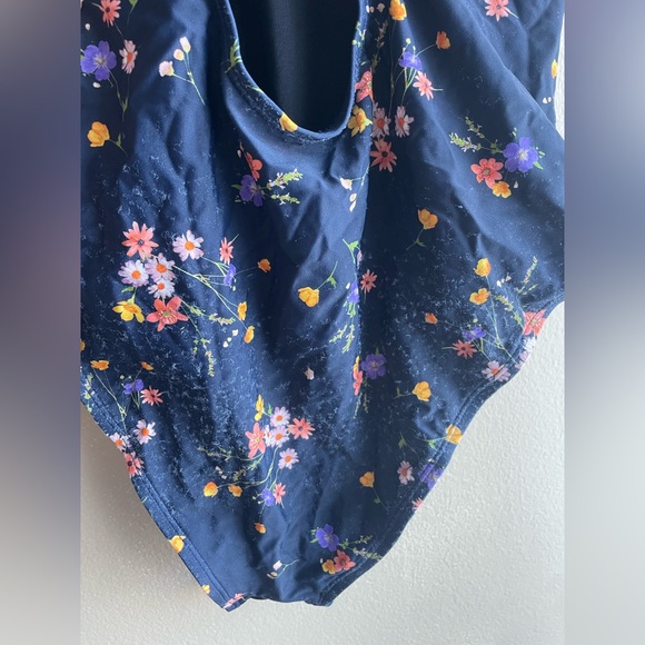 Cupshe Women Navy Floral Swimsuit One Piece Size XL - Picture 6 of 12